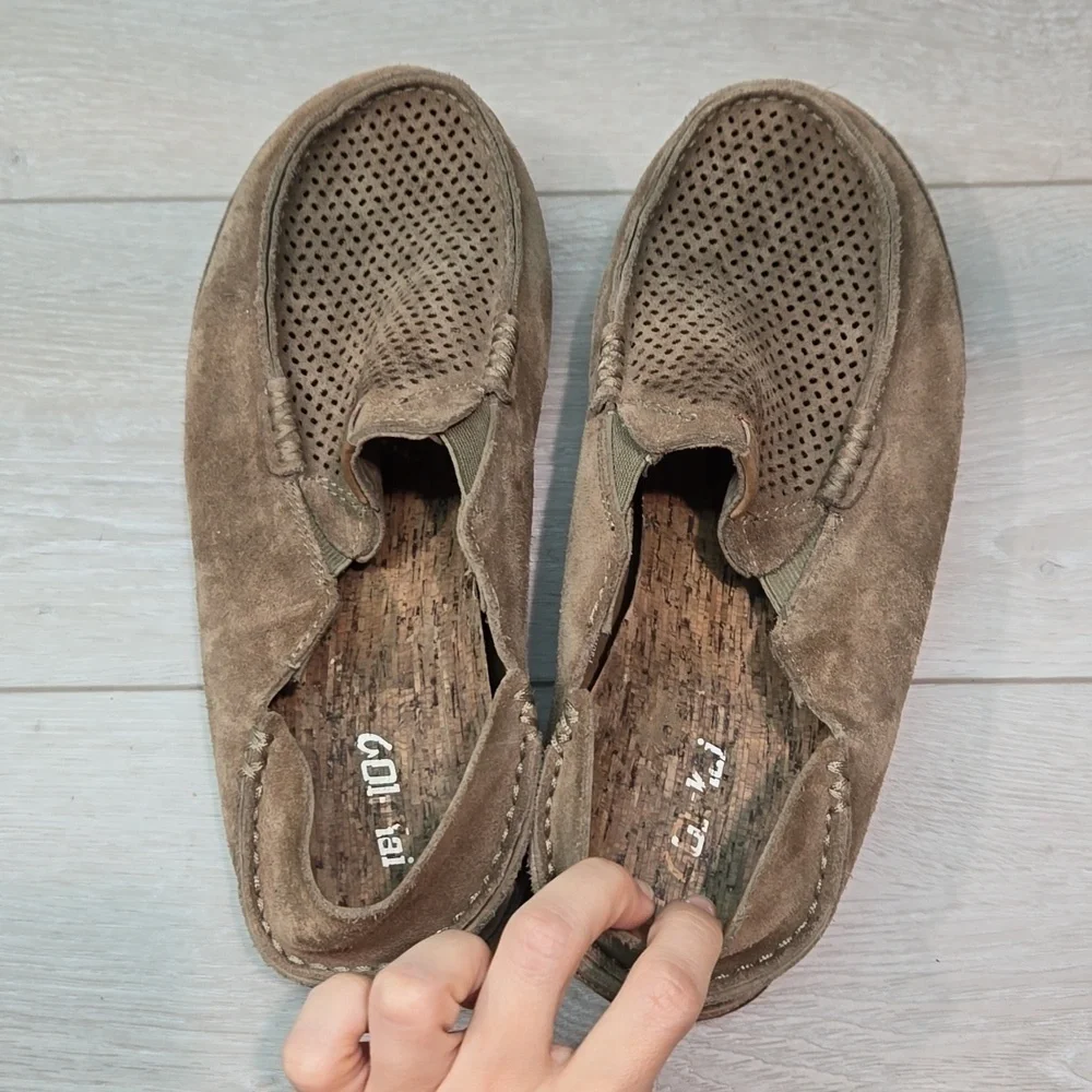 Olukai Women Moloa Kohana Leather Loafer Slip on shoes sz 10.5